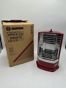 m0410 Iwatani イワタニ CB-3 カセットガスストーブ ホースノン カセット暖 ワインレッド 現状品 外箱付
