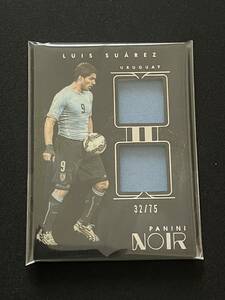 Luis Suarez【2016-17 Panini Noir】Jersey Card #/75