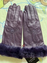 LANVIN ランバン 羊皮革手袋 可愛いリボンファータイプ_画像1
