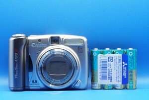 キヤノン コンパクトデジタルカメラ パワーショット A720 IS(CANON PowerShot A720 IS)動作確認済 未使用未開封単3乾電池付属