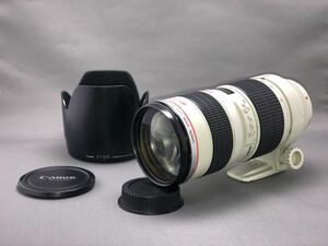 【中古動作品】名機Canon 中望遠ズームレンズ EF 70-200mm F2.8L USM レンズフード ET-83II付 キヤノン