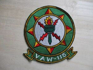 【送料無料】アメリカ海軍VAW-115パッチ刺繍ワッペンE-2C/PATCH米海軍Liberty Bells岩国ホークアイUSN米軍NAVYリバティーベルズ M20