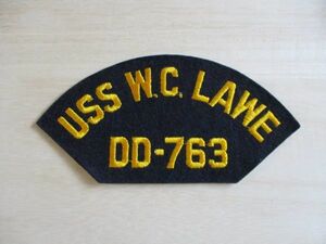 【送料無料】アメリカ海軍USS W.C. Lawe DD-763パッチ刺繍ワッペン/AIRCRAFT CARRIER CAP patchネイビーNAVY米海軍USN米軍HAT INSIGNIA M3