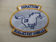 【送料無料】アメリカ空軍51st FIGHTER WINGパッチMUSTANGS刺繍ワッペン/atchエアフォースAIR FORCE米空軍USAF米軍PACAFミリタリー M44_画像5