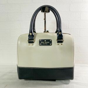 3717☆ kate spade NEWYORKE ケイトスペード ハンドバック レザーバック レディース ホワイト ブラウン 不織布付き