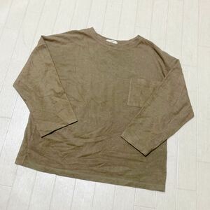 3733☆ BEAUTY&YOUTH UNITED ARROWS トップス カットソー 長袖Tシャツ クルーネック レディース トープ