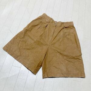 3731* Christian Dior Christian Dior bottoms short pants fake leather lady's L Brown 