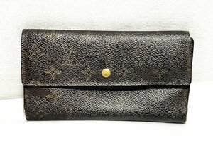 ▽Louis Vuitton ルイヴィトン 長財布 M61215 モノグラム 三つ折り長財布 難あり ジャンク▽010088