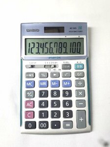 ▽CASIO カシオ 学校専用電卓 AZ-26S エコバッテリー 中古▽009762