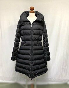 ▽MONCLER モンクレール FLAMMETTE GIUBBOTTO フラメッテ ダウンコート サイズ：4 ブラック 美品・香水のニオイあり▽009631