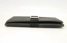 ♪hawi2235-2 505 Salvatore Ferragamo サルヴァトーレ・フェラガモ ヴァラ リボン 22 3059 長財布 レザー 本革 パイソン 型押し ブラック_画像6