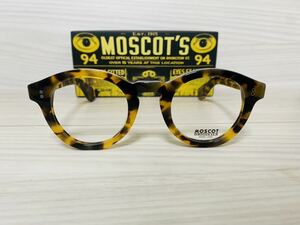 MOSCOT モスコット★鼈甲柄 メガネフレーム★KEPPE★伊達眼鏡 ボストン ブラック 未使用 美品