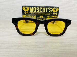 MOSCOT★モスコット サングラス★FRITZ★伊達眼鏡 スクエア カラーレンズ 鼈甲柄 未使用 美品