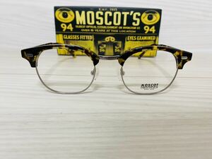 MOSCOT モスコット★鼈甲柄 ガンメタ メガネフレーム★YUKEL★伊達眼鏡 ウェリントン サーモン 未使用 美品