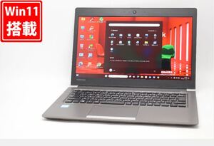 中古 フルHD 13.3インチ TOSHIBA DYNABOOK R63M Windows11 八世代 i5-8250U 8GB 256GB-SSD カメラ 無線 Office付 中古パソコンWin11 税無