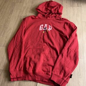 送料210円♪ GAP ギャップ Disney ディズニー　ミッキー　プルオーバー パーカー　ビッグサイズ　ゆったり