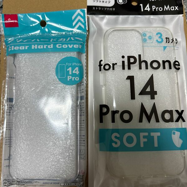 iPhone14 Pro Max SOFTケース　iPhone14 Pro クリアハードカバー　iPhoneケース
