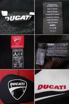 □DUCATI/ドゥカティ レザージャケット 42/メンズL相当/レッド×ブラック×ホワイト/牛革/バイクウェア/ライダース&1935600007_画像5