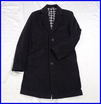 ★美品 agnes b. HOMME/アニエスベーオム チェスターコート 46/メンズS相当/チャコールグレー/カシミヤ混ウール&1895700196_画像1