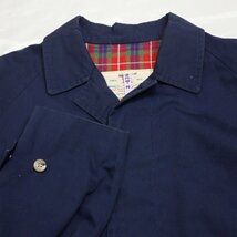 ★BARACUTA/バラクータ VINTAGE COLLECTION G-53 ステンカラーコート 42/メンズLL相当/ダークネイビー/コットン混&1906800061_画像3