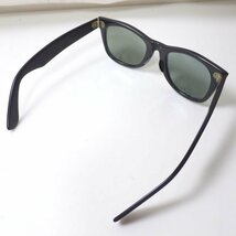 ★B&L RAYBAN/ボシュロムレイバン WAYFARER/ウェイファーラー サングラス/ブラック/グリーン系/セルフレーム/フルリム&1320400009_画像2