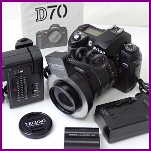 ★Nikon/ニコン 歯科用 デジタル一眼レフカメラ D70/TECHNO DCC-GP/DUW・1MOUNT-CMC 歯科口腔撮影レンズ&1929800006