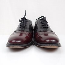 ★Bostonian classics/ボストニアン サドルシューズ 9.5/メンズ25.5cm相当/バーガンディ×ブラック/レザー/紳士靴&1906800074_画像4