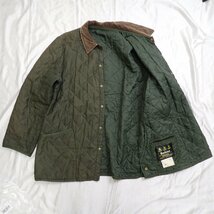 ★Barbour/バブアー ESKDALE キルティングジャケット メンズ2L相当/カーキグリーン/コーデュロイ襟&1900100046_画像3