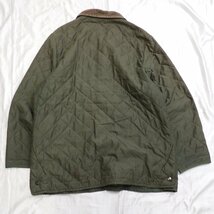 ★Barbour/バブアー ESKDALE キルティングジャケット メンズ2L相当/カーキグリーン/コーデュロイ襟&1900100046_画像2