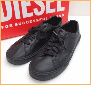 ★DIESEL/ディーゼル S-MYDORI LC レザースニーカー メンズ28.0cm/ブラック/本革/ローカット/外箱付き&1934300004