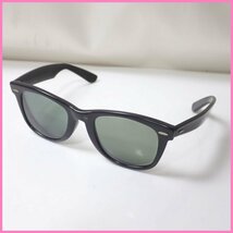 ★B&L RAYBAN/ボシュロムレイバン WAYFARER/ウェイファーラー サングラス/ブラック/グリーン系/セルフレーム/フルリム&1320400009_画像1