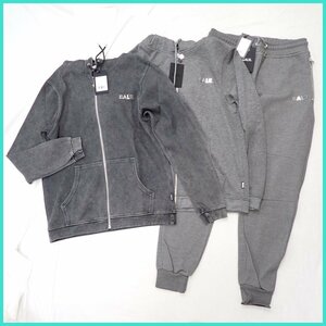 ☆1円 未使用 BALR./ボーラー Q-SERIES 衣類 3着セット メンズL～XL/ジップアップパーカー/スウェットパンツ/タグ・外袋付き&1826400037