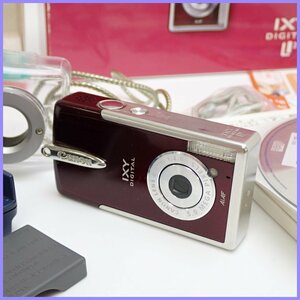 ★Canon/キャノン コンパクトデジタルカメラ IXY DIGITAL L2 PC1108/スターガーネット/約500万画素/動作品/付属品多数/デジカメ&1933700003