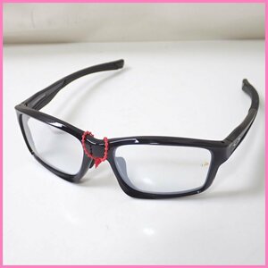 ★Oakley/オークリー チェーンリンク サングラス OO9252-02/ブラック/クリア/セルフレーム/フルリム/保管袋等付属&1380601600