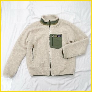 ★Patagonia/パタゴニア レトロX フリースジャケット XXL 16-18/ライトベージュ×カーキ/65625FA20/ジュニア/子供服&1577906110