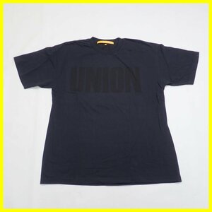 ★UNION LOS ANGELES/ユニオンロサンゼルス ロゴプリント 半袖Tシャツ 3/メンズL相当/ダークネイビー/クルーネック&1780802737