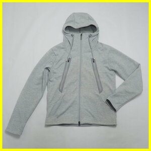 □DESCENTE/デサント オルテライン ウィンドシールド ソフトシェルジャケット メンズM/グレー/ストレッチ/裏起毛/パーカー&1932300056