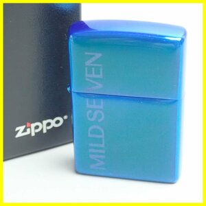 ★未使用 Zippo/ジッポー MILDSEVEN/マイルドセブン The BLUE オイルライター/JTキャンペーン懸賞品/2001年5月/ヴィンテージ&1903200039