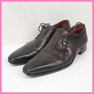 ★MAGNANNI/マグナーニ プレーントゥ ビジネスシューズ 39/メンズ24.5cm相当/カーキ系/サイドシューレース/レザー/革靴/紳士靴&1599400265