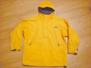 90's patagonia Pullover Nylon Jacket size:12 манго желтый 