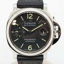 PANERAI/パネライ Luminor 40mm ルミノール マリーナ PAM01048 ラバーベルト SS 自動巻き腕時計 OP7087_画像3