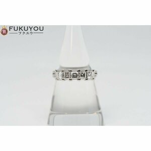 Pt900 ダイヤモンド 1.02ct ５連デザイン プラチナリング 13号 5g 指輪