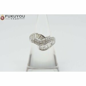 Pt900 メレダイヤモンド 総1.05ct プラチナデザインリング 9号 7.3g 指輪