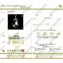 K18WG 南洋黒真珠 ナチュラルブラック 約10.40-10.45ミリ珠 メレダイヤモンド 0.01ct ホワイトゴールドネックレス 鑑別書あり 39.5cm 3.4g_画像10