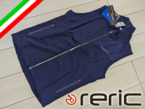 ◆新品 RERIC レリック 超オススメ イタリア製生地 裏起毛 ウォーム ジレ メンズ M 定価13,750円 ネイビー 日本製 サイクリング ベスト