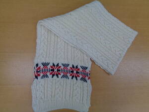 ハイランド 2000　HIGHLAND 2000　AW07-18/STR　WIDE　SCARF　NOFRINGE　⑤　オフホワイト