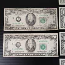 外国紙幣 アメリカ20ドル アメリカ1ドル 計44ドル USドル 　 　 #0510/5_画像2
