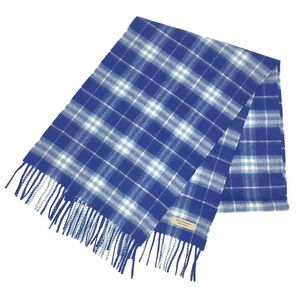 BURBERRY Burberry кашемир muffler проверка кашемир шарф blue blur i тигр pis не использовался aq9001