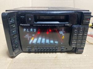 パナソニック CQ-VZ300 カセットデッキ テープ 当時物 動作OK 2DIN 希少 ハイソ 昭和 旧車 80年代 レア