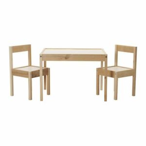 ★ Новая скандинавская мебельIKEA ★LATT Детский стол с 2 стульями 10178413, белый, сосна